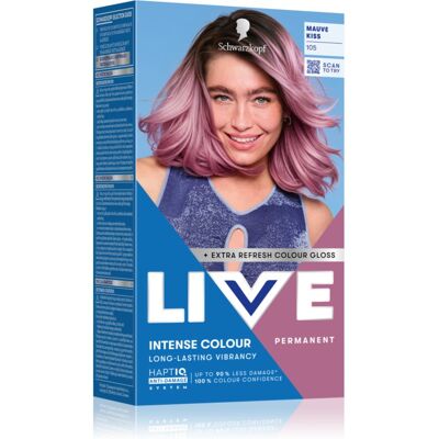 Schwarzkopf LIVE Intense Colour Culoare permanenta pentru par culoare 105 Mauve Kiss 1 buc Schwarzkopf LIVE Intense Colour Culoare permanenta pentru par culoare 105 Mauve Kiss 1 buc