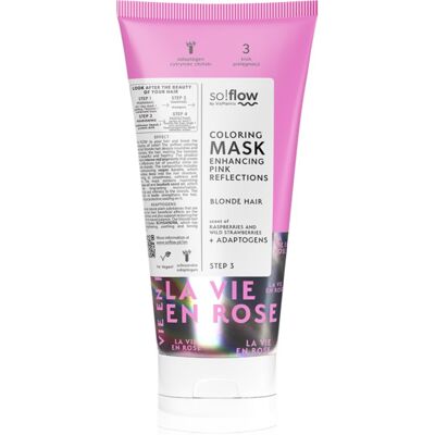so!flow Coloring Mask Blonde Hair mască intens colorantă culoare Pink 200 ml so!flow Coloring Mask Blonde Hair mască intens colorantă culoare Pink 200 ml