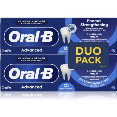 Oral-B Advanced Enamel Strengthening pastă de dinți pentru a intari smaltul dintilor Extra Fresh 2x75 ml Oral-B Advanced Enamel Strengthening pastă de dinți pentru a intari smaltul dintilor Extra Fresh 2x75 ml