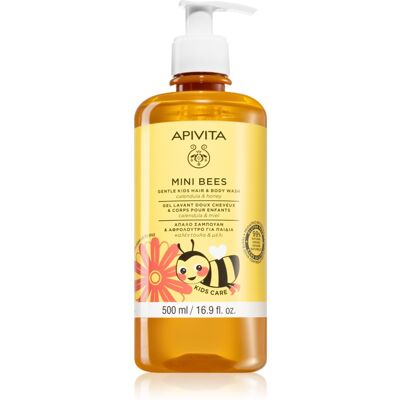 Apivita Mini Bees Gentle Kids Hair&Body wash Calendula&Honey gel de duș pentru corp și păr 500 ml Apivita Mini Bees Gentle Kids Hair&Body wash Calendula&Honey gel de duș pentru corp și păr 500 ml