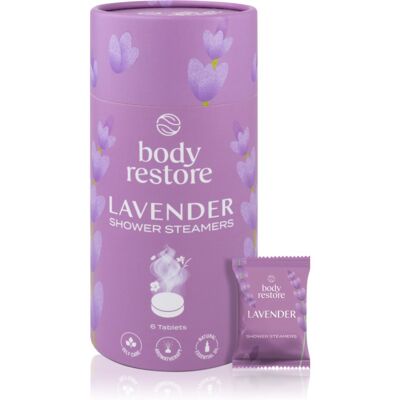 Body Restore Lavender Shower Steamers tablete pentru duș cu esente de lavanda 6 buc Body Restore Lavender Shower Steamers tablete pentru duș cu esente de lavanda 6 buc