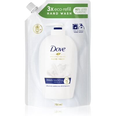 Dove Deeply Nourishing săpun lichid rezervă 750 ml Dove Deeply Nourishing săpun lichid rezervă 750 ml