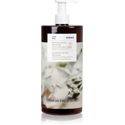 Korres White Blossom gel de dus imbatator cu arome florale 1000 ml Korres White Blossom gel de dus imbatator cu arome florale 1000 ml