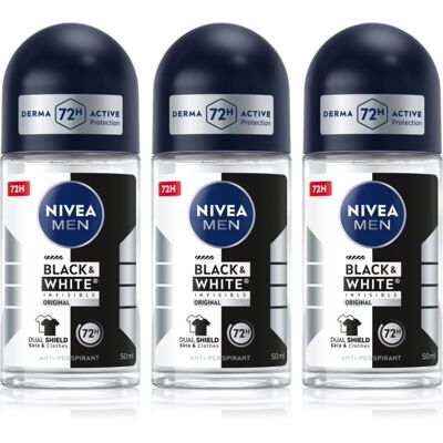 NIVEA MEN Black & White Invisible Original deodorant roll-on antiperspirant ambalaj economic NIVEA MEN Black & White Invisible Original deodorant roll-on antiperspirant ambalaj economic