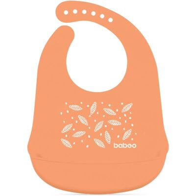 Baboo Silicone Bib bavețică Peachy Keen, 4m+ 1 buc Baboo Silicone Bib bavețică Peachy Keen, 4m+ 1 buc