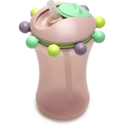 Melii Abacus Straw Sippy Cup ceasca cu pai Pink 340 ml Melii Abacus Straw Sippy Cup ceasca cu pai Pink 340 ml
