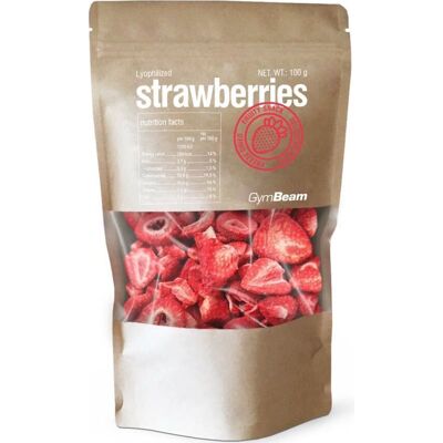 GymBeam Lyophilized Strawberries fructe uscate prin congelare 100 g GymBeam Lyophilized Strawberries fructe uscate prin congelare 100 g