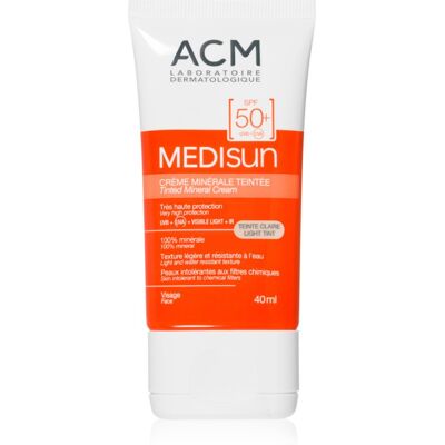ACM Medisun crema hidratanta cu minerale SPF 50+ culoare Light Tint 40 ml ACM Medisun crema hidratanta cu minerale SPF 50+ culoare Light Tint 40 ml