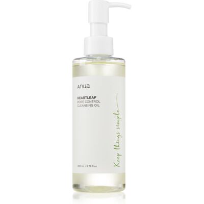 Anua Heartleaf Pore Control Cleansing Oil ulei pentru indepartarea machiajului Ulei de curățare cu efect de hidratare 200 ml Anua Heartleaf Pore Control Cleansing Oil ulei pentru indepartarea machiajului Ulei de curățare cu efect de hidratare 200 ml