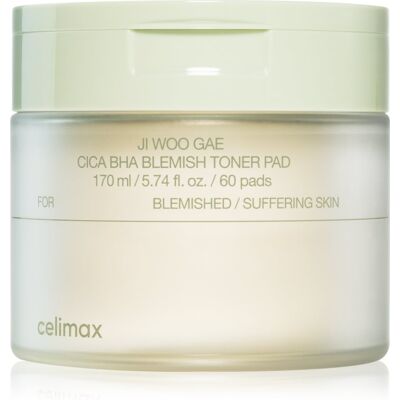 celimax Ji Woo Gae Cica BHA Blemish Toner Pad tampoane exfoliante pentru piele sensibila predispusa la acnee 60 buc celimax Ji Woo Gae Cica BHA Blemish Toner Pad tampoane exfoliante pentru piele sensibila predispusa la acnee 60 buc
