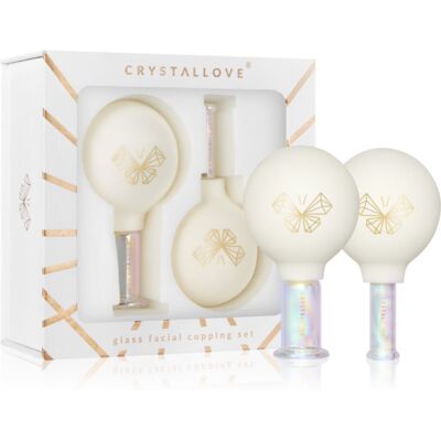 Crystallove Glass Facial Cupping Set set de instrumente pentru masaj pentru fata, gat si piept 2 buc Crystallove Glass Facial Cupping Set set de instrumente pentru masaj pentru fata, gat si piept 2 buc