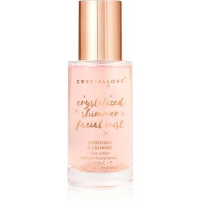 Crystallove Rose Quartz Shimmer Facial Mist lotiune pentru fata pentru o piele mai luminoasa 100 ml Crystallove Rose Quartz Shimmer Facial Mist lotiune pentru fata pentru o piele mai luminoasa 100 ml