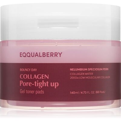 EQQUALBERRY Collagen Pore-Tight Up Gel Toner Pads dischete de tonifiere pentru micsorarea porilor 60 buc EQQUALBERRY Collagen Pore-Tight Up Gel Toner Pads dischete de tonifiere pentru micsorarea porilor 60 buc