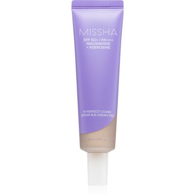Missha M Perfect Cover Serum BB Cream Pro Crema BB ce ofera aspect perfect pielii SPF 50+ culoare #21 50 ml Missha M Perfect Cover Serum BB Cream Pro Crema BB ce ofera aspect perfect pielii SPF 50+ culoare #21 50 ml
