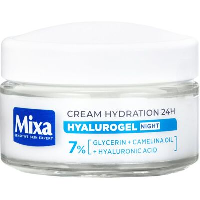 Mixa Hyalurogel Cremă de Noapte - Hidratare facială pentru piele sensibilă Mixa Hyalurogel Cremă de Noapte - Hidratare facială pentru piele sensibilă