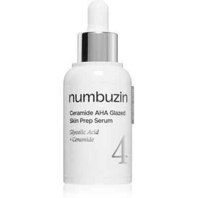 Numbuzin No. 4 Ceramide AHA Glazed Skin Prep Serum ser facial hidratant cu efect de exfoliere 30 ml Numbuzin No. 4 Ceramide AHA Glazed Skin Prep Serum ser facial hidratant cu efect de exfoliere 30 ml