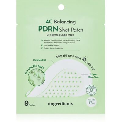 Ongredients AC Balancing PDRN Shot Patch plasturi pentru piele problematică cu efect calmant 9 buc Ongredients AC Balancing PDRN Shot Patch plasturi pentru piele problematică cu efect calmant 9 buc