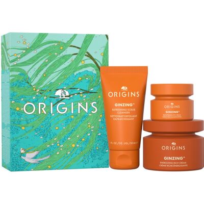 Origins GinZing™ Glowing Essentials set cadou pentru tenul uscat Origins GinZing™ Glowing Essentials set cadou pentru tenul uscat