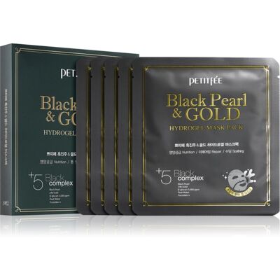 Petitfée Black Pearl & Gold mască intensă cu hidrogel cu aur de 24 de karate 5x32 g Petitfée Black Pearl & Gold mască intensă cu hidrogel cu aur de 24 de karate 5x32 g