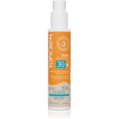 Spray de Protecție Solară SPF 30 de Topicrem - Hidratant pentru față și corp Spray de Protecție Solară SPF 30 de Topicrem - Hidratant pentru față și corp