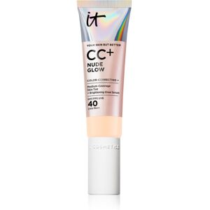 IT Cosmetics Your Skin But Better CC + Nude Glow crema CC pentru o piele mai luminoasa SPF 40 Fair Biege 32 ml IT Cosmetics Your Skin But Better CC + Nude Glow crema CC pentru o piele mai luminoasa SPF 40 Fair Biege 32 ml