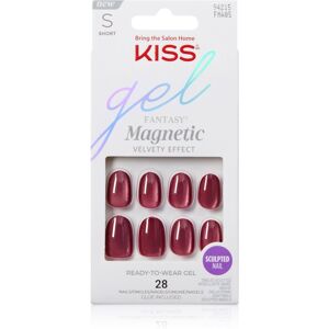 Set de Unghii cu Gel Magnetic KISS - Roșu Oval Scurt - unghii false Set de Unghii cu Gel Magnetic KISS - Roșu Oval Scurt - unghii false