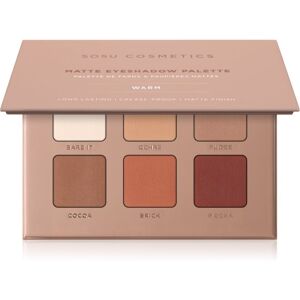 SOSU Cosmetics Matte Eyeshadow Palette paletă cu farduri de ochi culoare Warm 6x1.3 g SOSU Cosmetics Matte Eyeshadow Palette paletă cu farduri de ochi culoare Warm 6x1.3 g