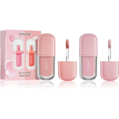 AMUSE Jel-Fit Tint Mini Duo set de luciu de buze hidratant culoare Warm Tone 2x1.5 ml AMUSE Jel-Fit Tint Mini Duo set de luciu de buze hidratant culoare Warm Tone 2x1.5 ml