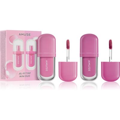AMUSE Jel-Fit Tint Mini Duo set de luciu de buze hidratant culoare Cool Tone 2x1.5 ml AMUSE Jel-Fit Tint Mini Duo set de luciu de buze hidratant culoare Cool Tone 2x1.5 ml