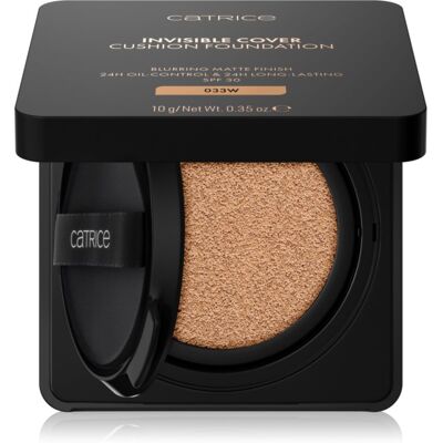 Catrice Invisible Cover Cushion Foundation machiaj matifiant în burete SPF 30 culoare 033W 10 g Catrice Invisible Cover Cushion Foundation machiaj matifiant în burete SPF 30 culoare 033W 10 g