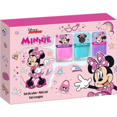 Disney Minnie Nail Set set de lacuri de unghii pentru copii 3y+ Pink, Blue, Purple 3x4.5 ml Disney Minnie Nail Set set de lacuri de unghii pentru copii 3y+ Pink, Blue, Purple 3x4.5 ml