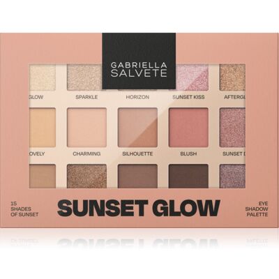 Gabriella Salvete Sunset Glow 15 Shades of Sunset paletă cu farduri de ochi 15 g Gabriella Salvete Sunset Glow 15 Shades of Sunset paletă cu farduri de ochi 15 g
