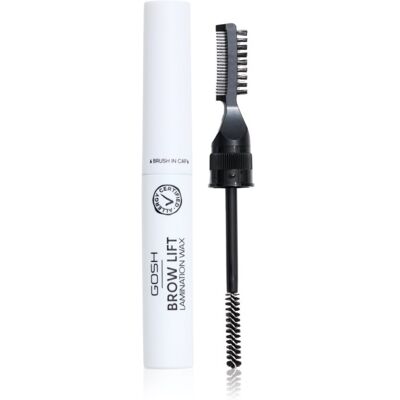 GOSH COPENHAGEN Brow Lift Lamination Wax ceară de fixare pentru sprâncene perie 2 in 1 culoare 001 Clear 6 ml GOSH COPENHAGEN Brow Lift Lamination Wax ceară de fixare pentru sprâncene perie 2 in 1 culoare 001 Clear 6 ml