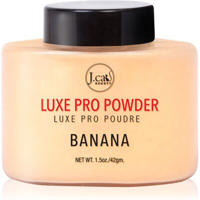 J.Cat Beauty Luxe Pro pudră liberă pentru fixare cu efect matifiant culoare 101 Banana 42 g J.Cat Beauty Luxe Pro pudră liberă pentru fixare cu efect matifiant culoare 101 Banana 42 g