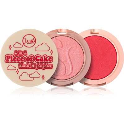 J.Cat Beauty 2 In 1 Piece Of Cake blush pentru iluminare culoare 105 One in a Melon! 12.1 g J.Cat Beauty 2 In 1 Piece Of Cake blush pentru iluminare culoare 105 One in a Melon! 12.1 g
