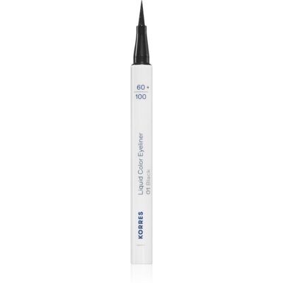 Korres Liquid Color Eyeliner eyeliner rezistent la apă tip cariocă culoare 01 Black 1 ml Korres Liquid Color Eyeliner eyeliner rezistent la apă tip cariocă culoare 01 Black 1 ml
