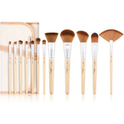Luvia Cosmetics Bamboo Bamboo’s Root set de pensule cu husă Luvia Cosmetics Bamboo Bamboo’s Root set de pensule cu husă