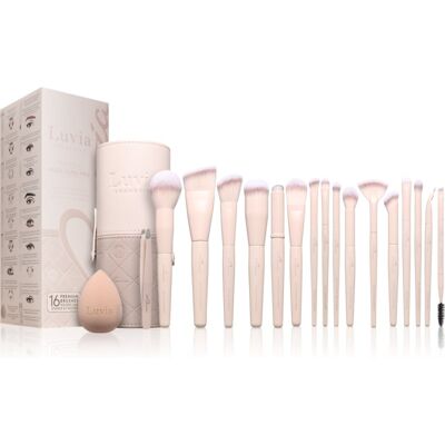Luvia Cosmetics Nude Aura Pro set de pensule cu husă Luvia Cosmetics Nude Aura Pro set de pensule cu husă