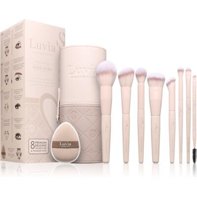 Luvia Cosmetics Nude Aura set de pensule cu husă 11 buc Luvia Cosmetics Nude Aura set de pensule cu husă 11 buc