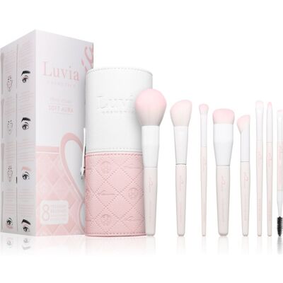 Luvia Cosmetics Soft Aura set de pensule cu husă Luvia Cosmetics Soft Aura set de pensule cu husă