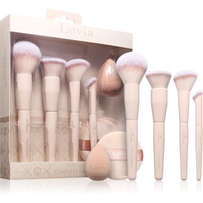 Luvia Cosmetics Complete Face Set Nude Aura set perii machiaj Luvia Cosmetics Complete Face Set Nude Aura set perii machiaj