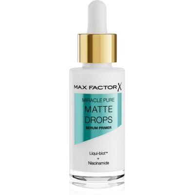 Max Factor Miracle Pure Matte Drops baza pentru machiaj pentru netezirea și matifierea tenului 30 ml Max Factor Miracle Pure Matte Drops baza pentru machiaj pentru netezirea și matifierea tenului 30 ml