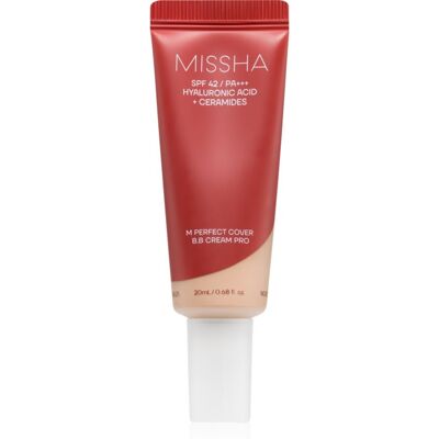 Missha M Perfect Cover BB Cream Pro crema hidratanta BB cu o protectie UV ridicata culoare #19 20 ml Missha M Perfect Cover BB Cream Pro crema hidratanta BB cu o protectie UV ridicata culoare #19 20 ml