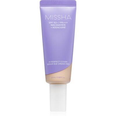 Missha M Perfect Cover Serum BB Cream Pro Crema BB ce ofera aspect perfect pielii SPF 50+ culoare #17 20 ml Missha M Perfect Cover Serum BB Cream Pro Crema BB ce ofera aspect perfect pielii SPF 50+ culoare #17 20 ml