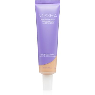 Missha M Perfect Cover Serum BB Cream Pro Crema BB ce ofera aspect perfect pielii SPF 50+ culoare #27 50 ml Missha M Perfect Cover Serum BB Cream Pro Crema BB ce ofera aspect perfect pielii SPF 50+ culoare #27 50 ml