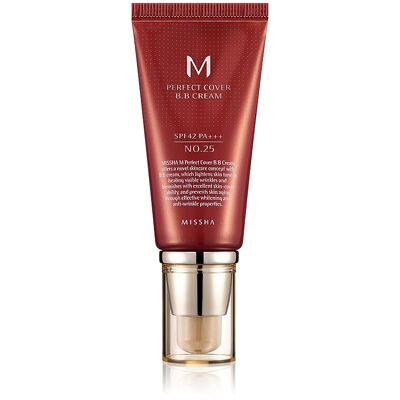 Missha M Perfect Cover crema BB cu o protectie UV ridicata culoare No. 25 Warm Beige SPF42/PA+++ 50 ml Missha M Perfect Cover crema BB cu o protectie UV ridicata culoare No. 25 Warm Beige SPF42/PA+++ 50 ml