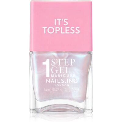 Nails Inc. It’s Topless lac de unghii sub forma de gel pentru un efect de lunga durata culoare Kat Baby Pink Iridescent 14 ml Nails Inc. It’s Topless lac de unghii sub forma de gel pentru un efect de lunga durata culoare Kat Baby Pink Iridescent 14 ml
