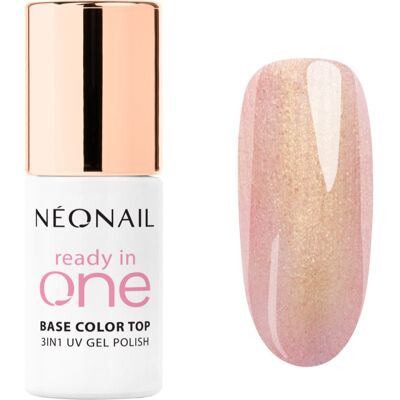 NEONAIL Ready In One 3in1 UV Gel Polish lac de unghii sub forma de gel cu pulbere de diamante culoare 01 One Rose Glow 7.2 ml NEONAIL Ready In One 3in1 UV Gel Polish lac de unghii sub forma de gel cu pulbere de diamante culoare 01 One Rose Glow 7.2 ml