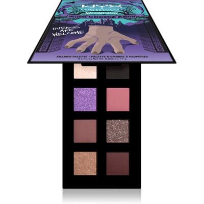 NYX Professional Makeup Wednesday The Nevermore Academy Palette paleta de 8 culori 8x1 g NYX Professional Makeup Wednesday The Nevermore Academy Palette paleta de 8 culori 8x1 g