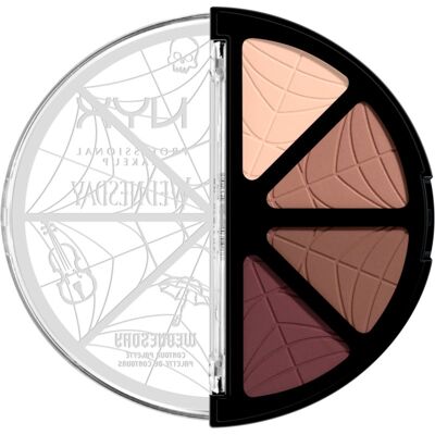 NYX Professional Makeup Wednesday Contour Palette Patela pentru conturul fetei 4x2.88 g NYX Professional Makeup Wednesday Contour Palette Patela pentru conturul fetei 4x2.88 g